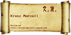 Kresz Marcell névjegykártya